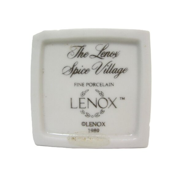 Lenox Spice Village Marjoram BOTTOM ONLY Spice Jar Lid Cottage House Ceramic - Picture 6 of 6